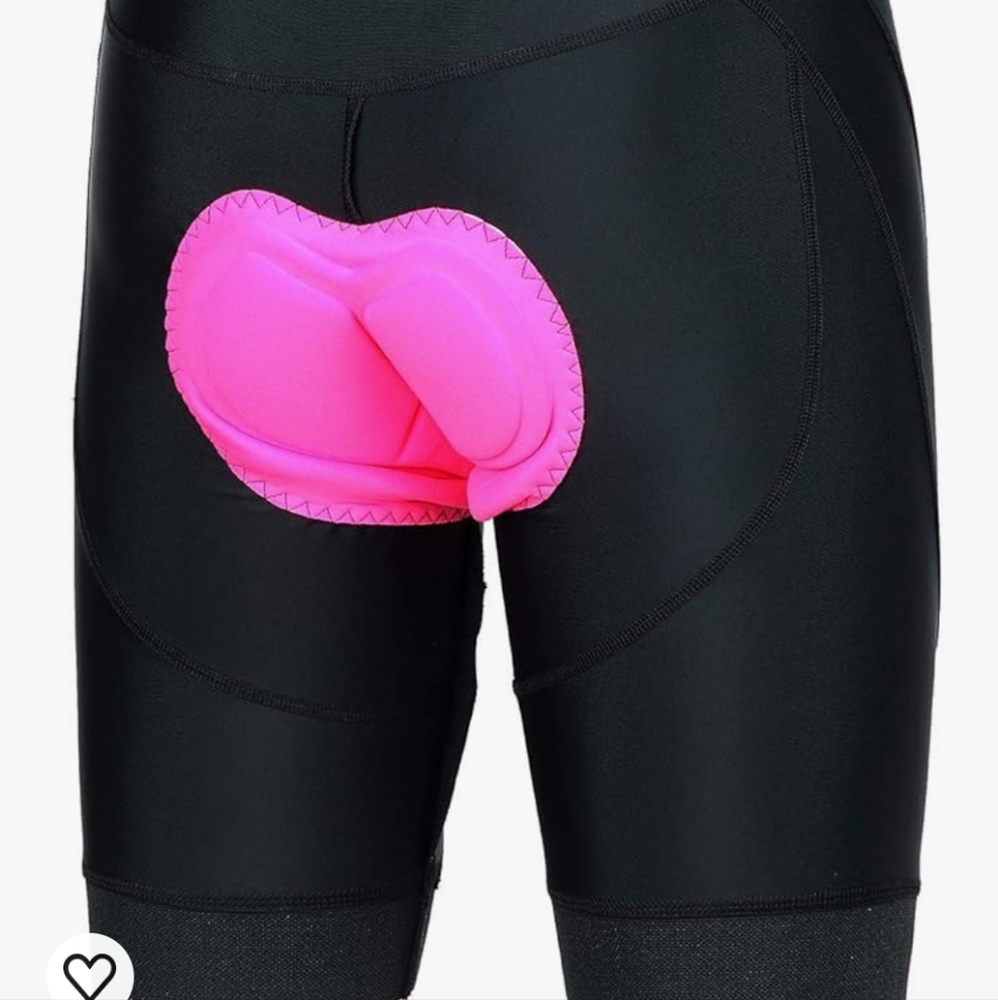 Beroy Women Cycling Bike Shorts w/ 3D Gel Padded Color Black w/ Pink Size M